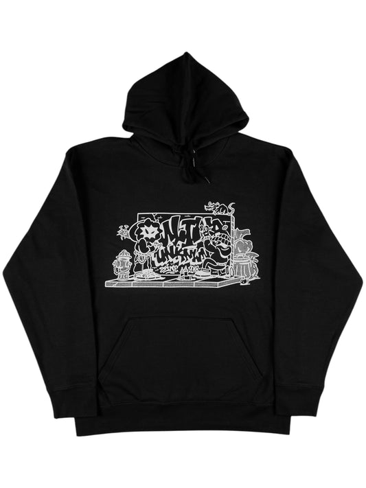 THROW UP HOODIE SCHWARZ