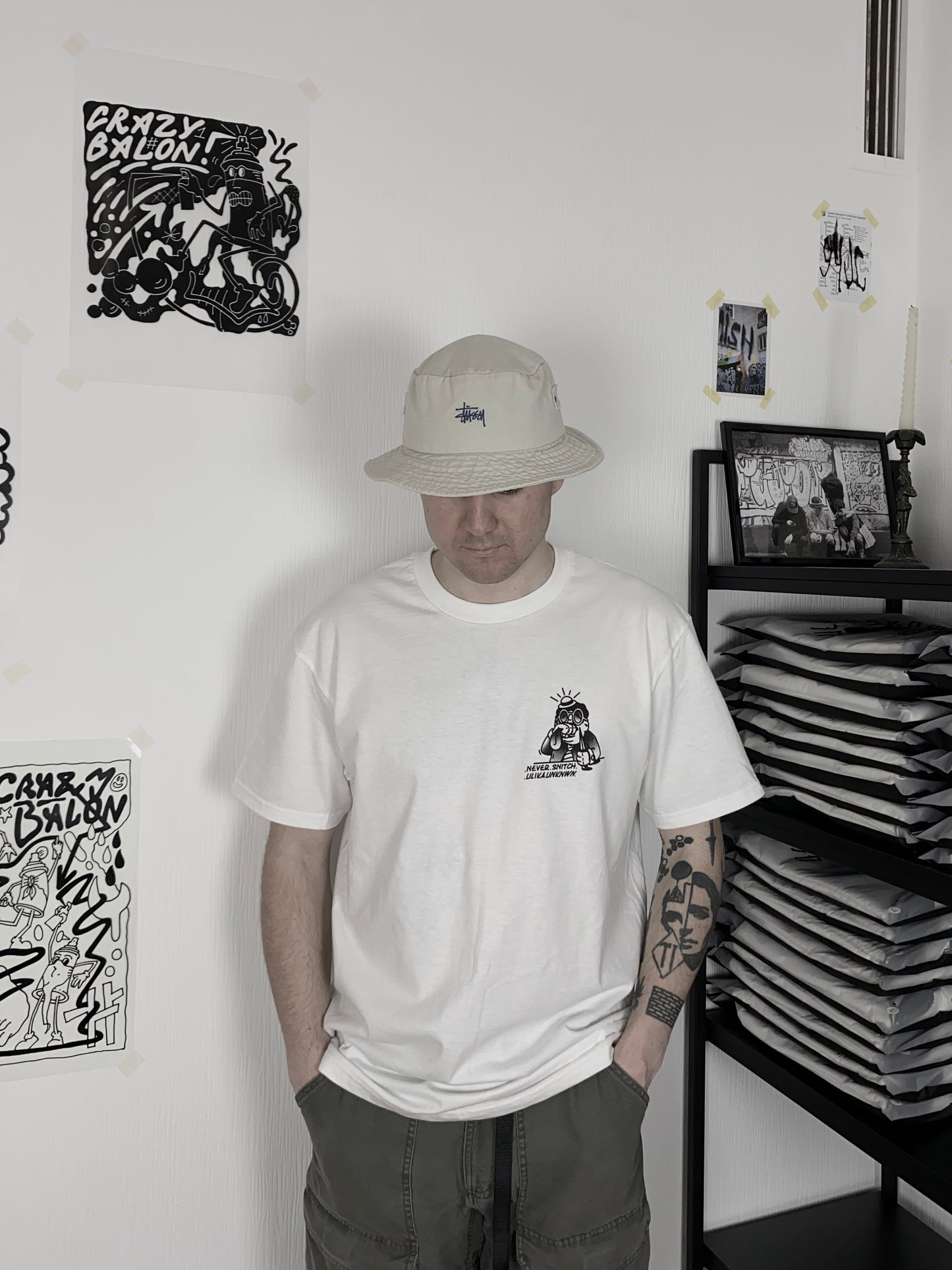 NEVER SNITCH T-SHIRT WEISS