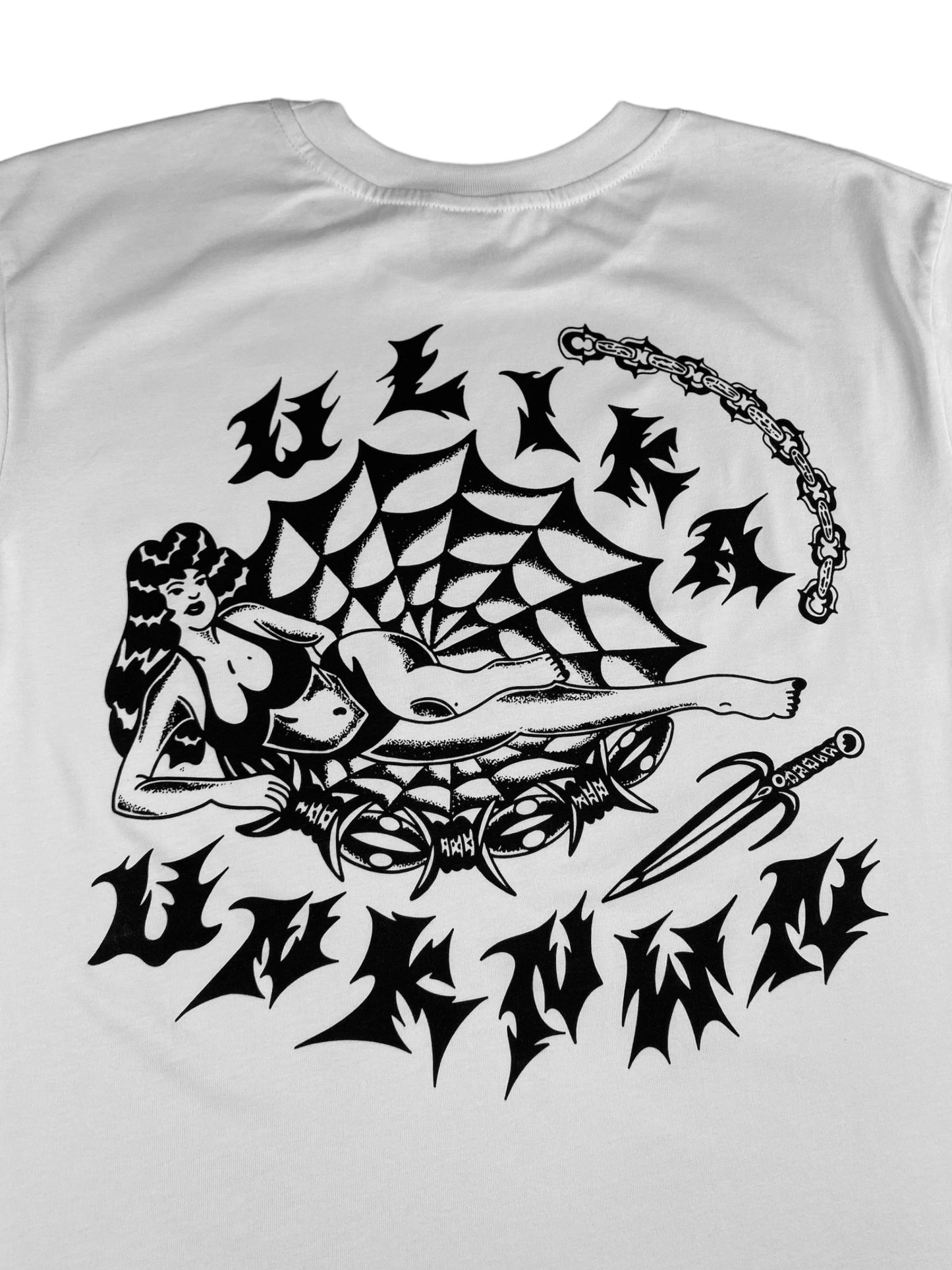 COBWEB T-SHIRT WEISS