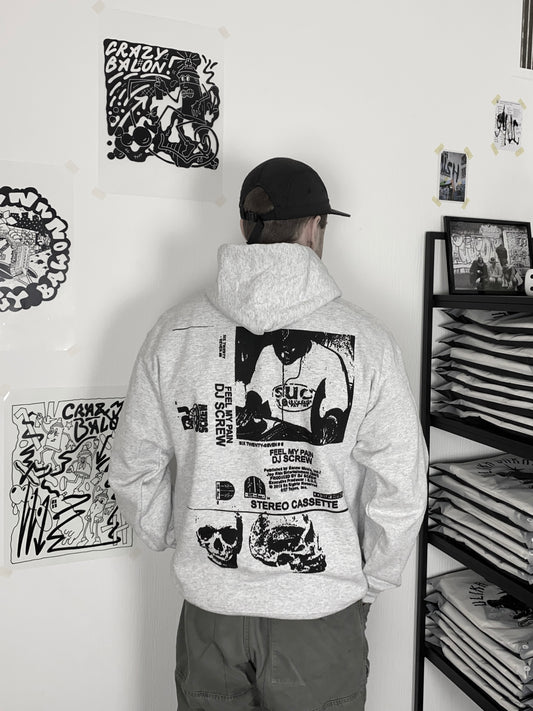 DJ SCREW HOODIE GRAU