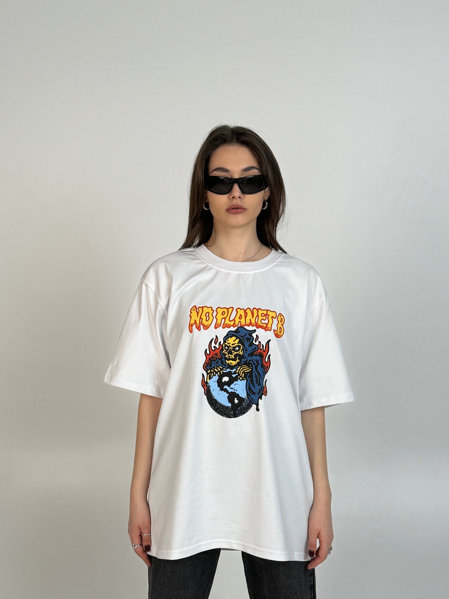 NO PLANET B T-SHIRT WEISS