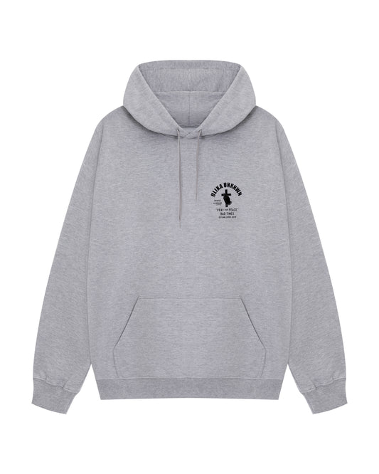 CROSS HOODIE GRAU
