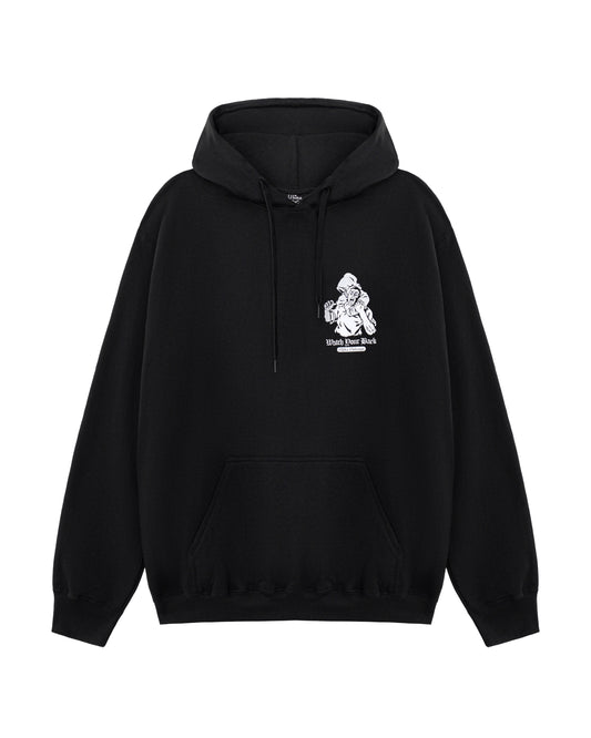 WATCH BACK HOODIE SCHWARZ