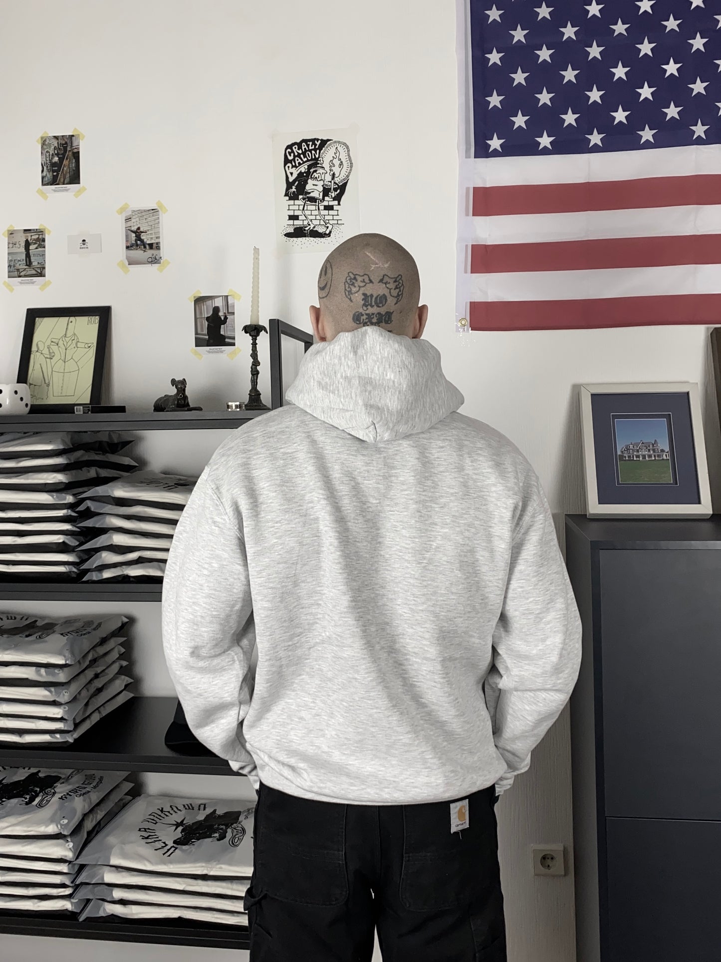 TOO FAST HOODIE GRAU