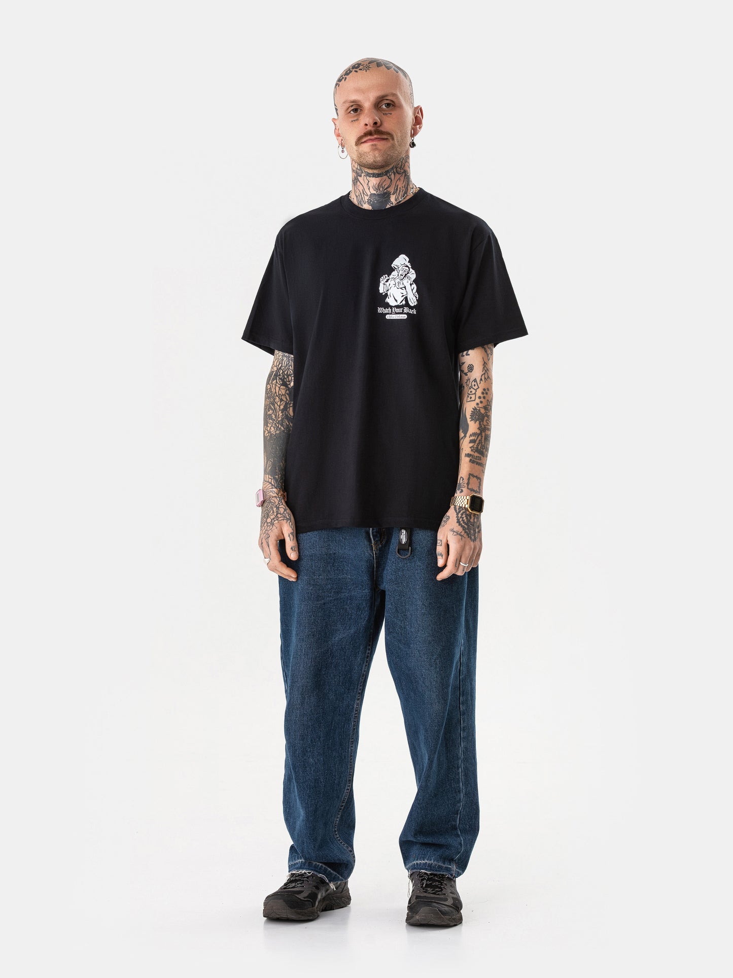 WATCH BACK T-SHIRT SCHWARZ