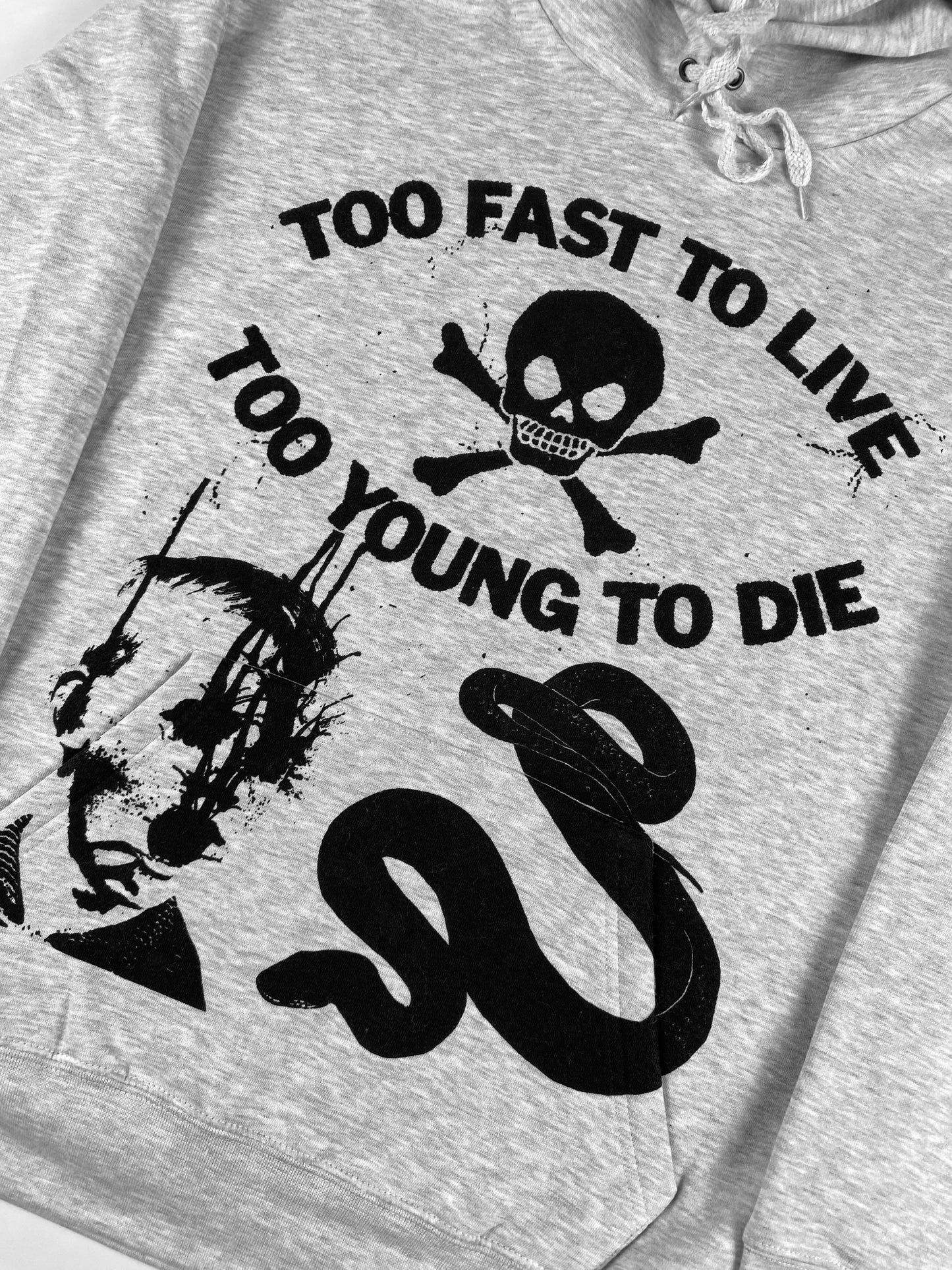 TOO FAST HOODIE GRAU
