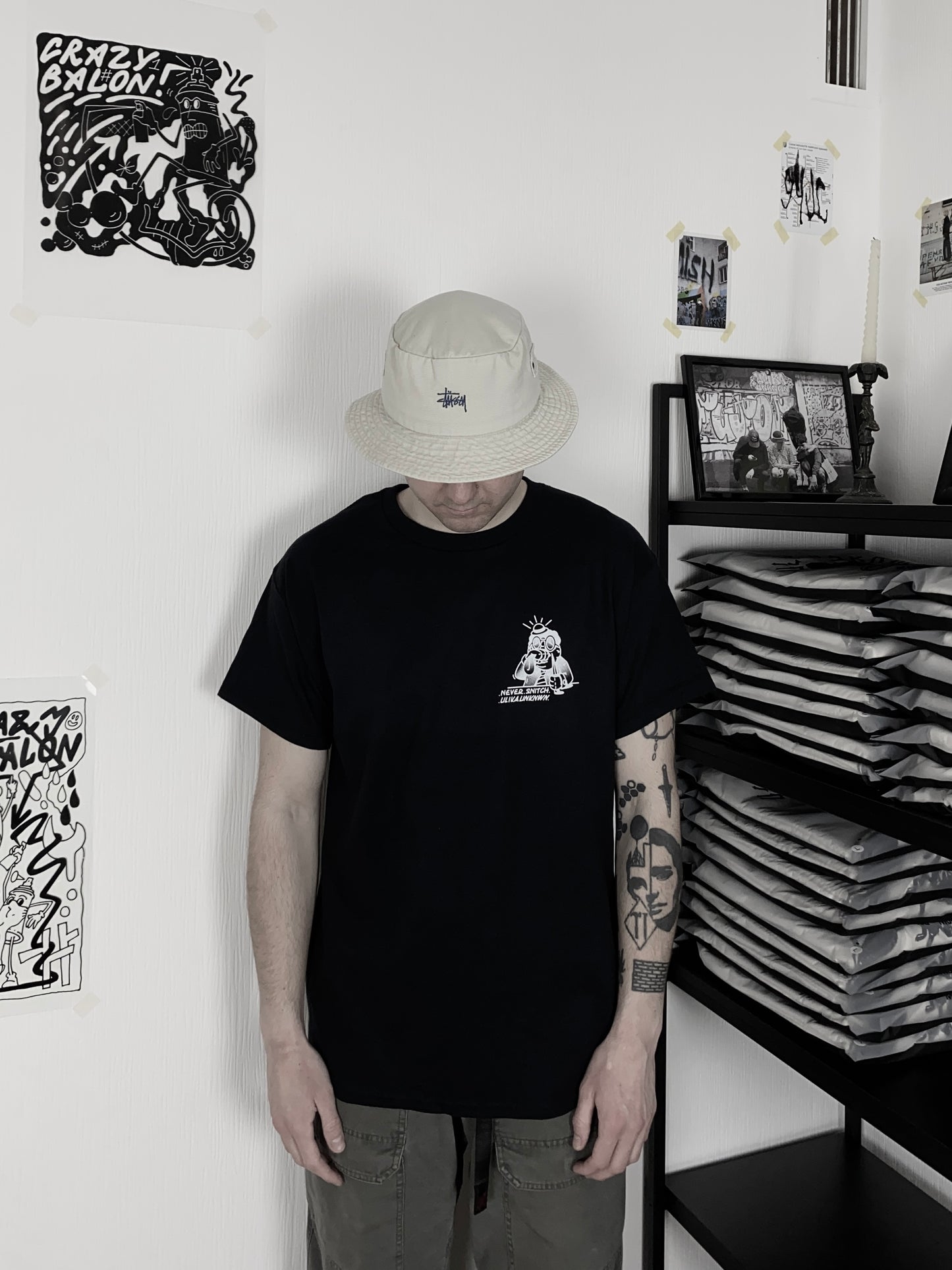 NEVER SNITCH T-SHIRT SCHWARZ