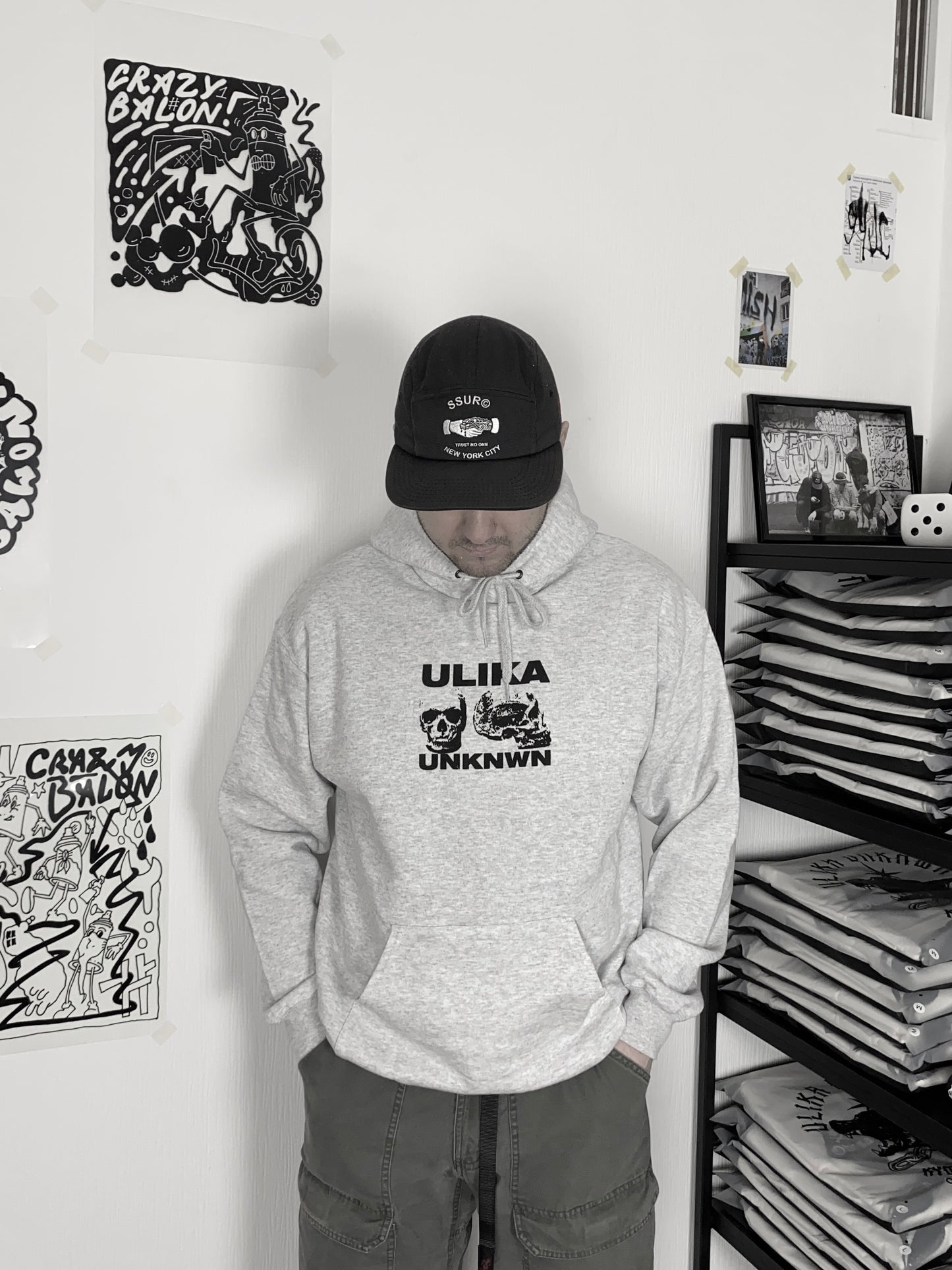 DJ SCREW HOODIE GRAU