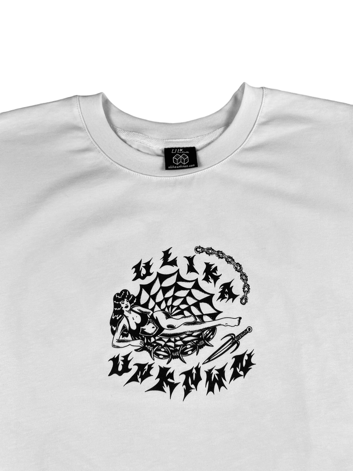 COBWEB T-SHIRT WEISS
