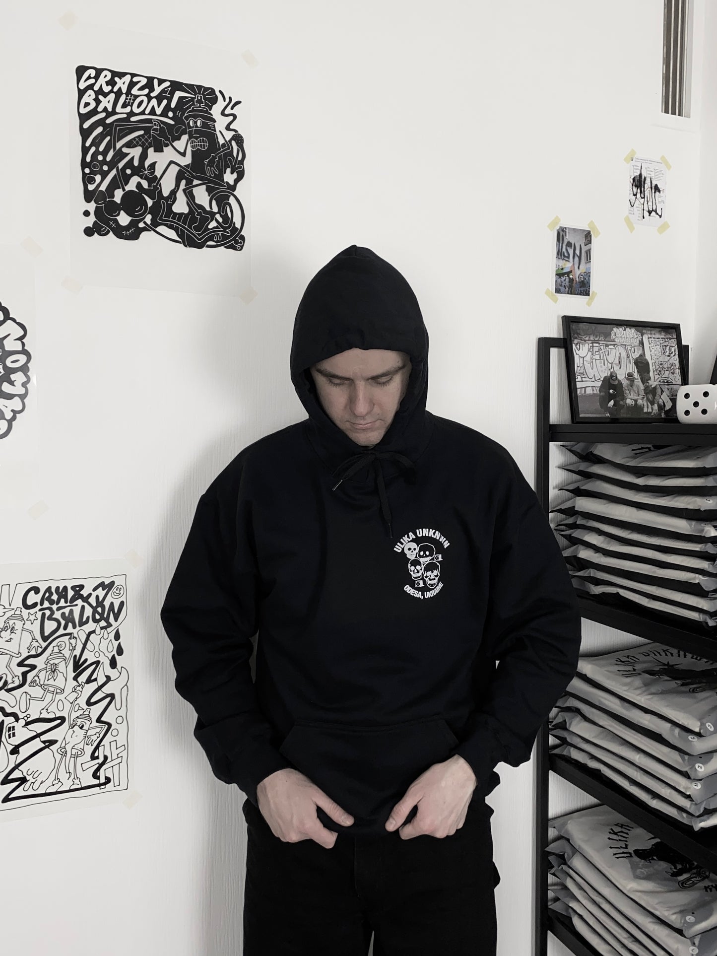 SKULL HOODIE SCHWARZ