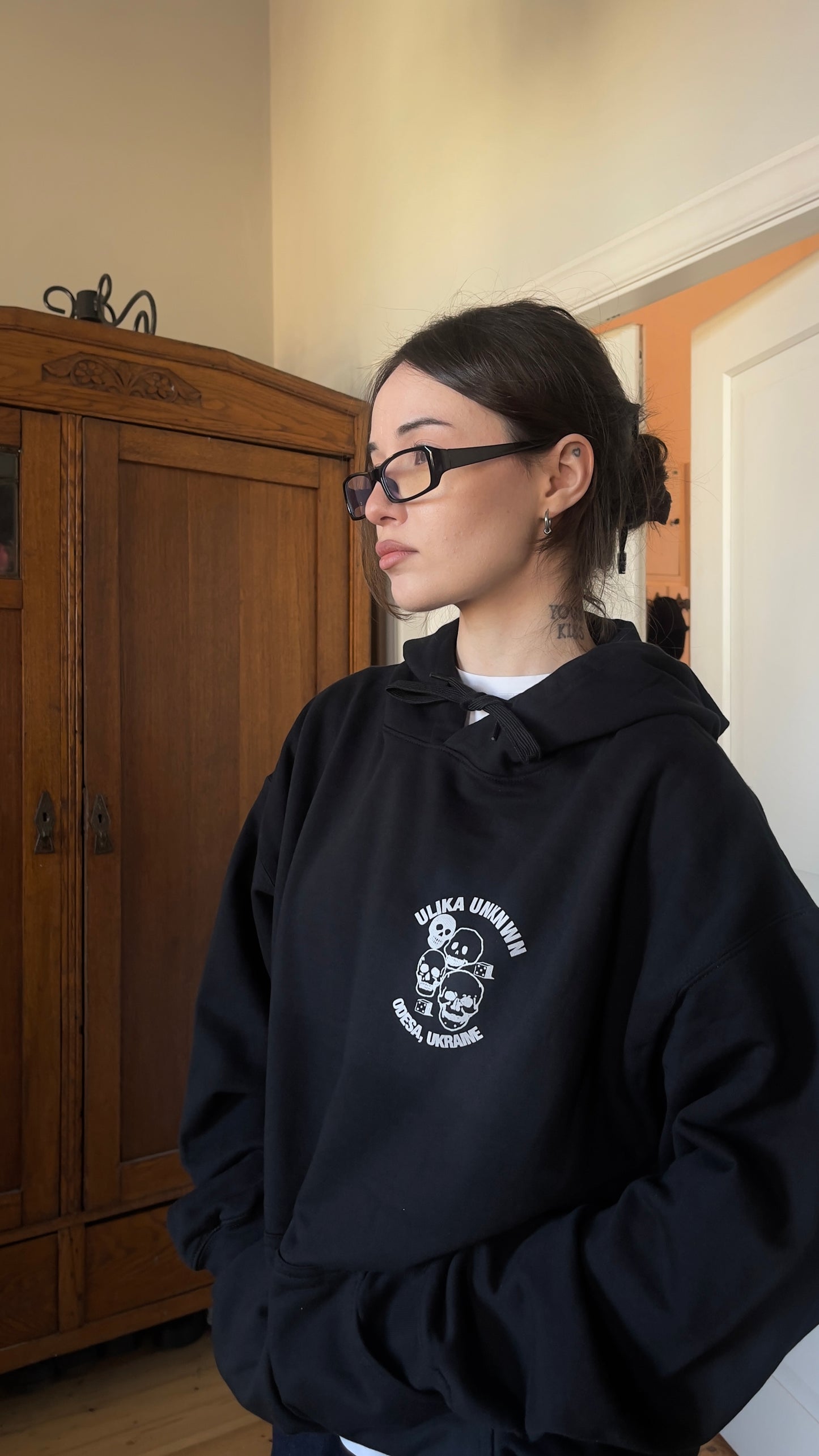 SKULL HOODIE SCHWARZ