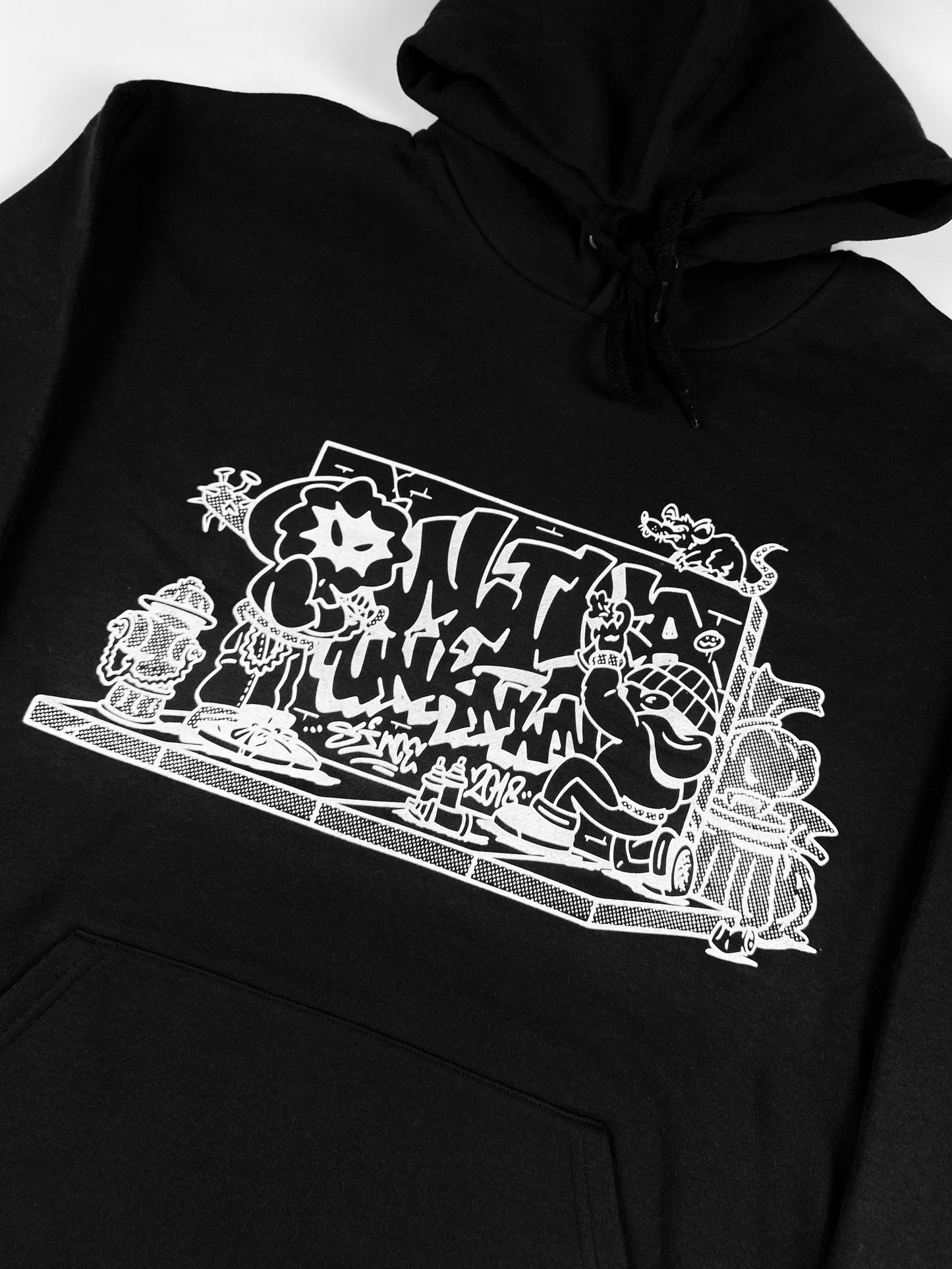 THROW UP HOODIE SCHWARZ