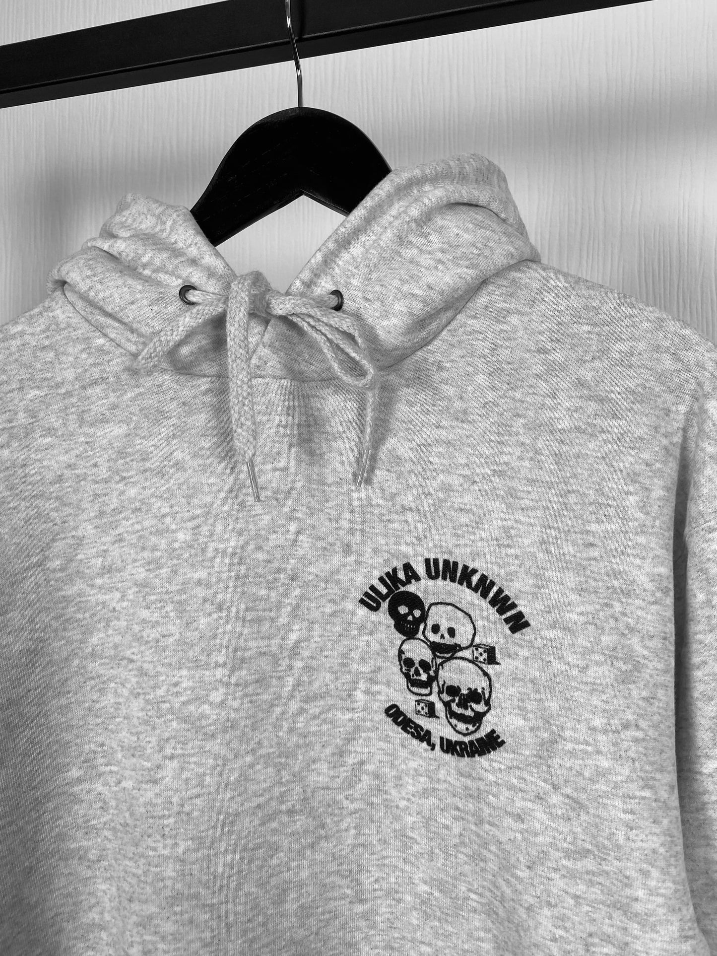 SKULL HOODIE GRAU