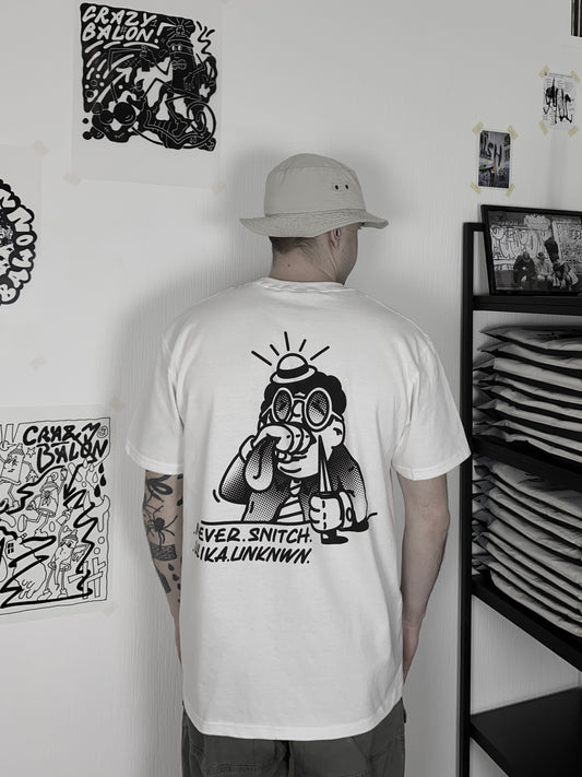 NEVER SNITCH T-SHIRT WEISS