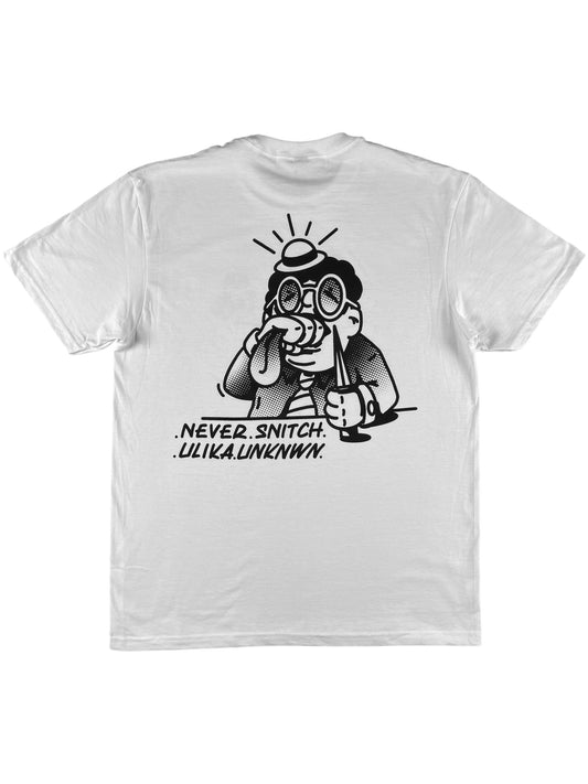 NEVER SNITCH T-SHIRT WEISS