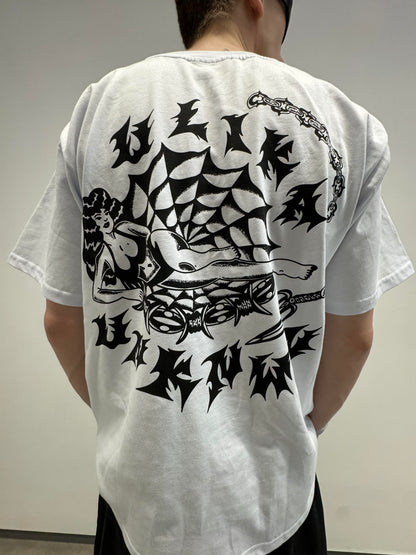 COBWEB T-SHIRT WEISS
